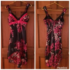 Vintage Floral High Low Dress